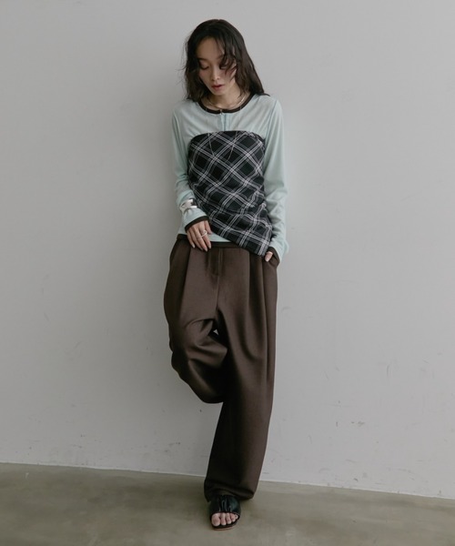 Aunt Marie's（アントマリーズ）の「チェックスカーフ（ストール/ショール・レディース・ブラック/ピンク/ホワイト・FREE）」の17枚目の写真