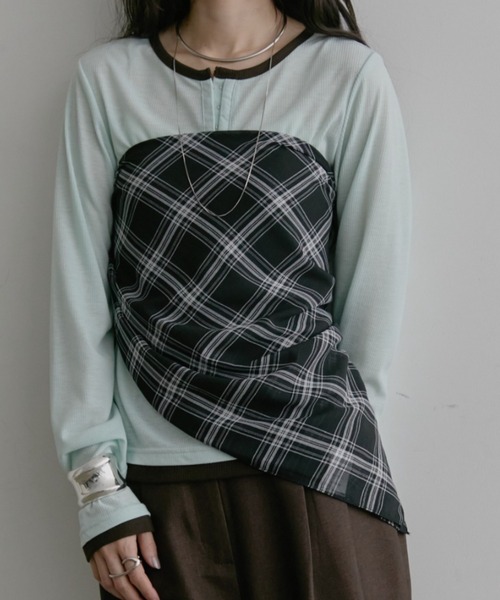 Aunt Marie's（アントマリーズ）の「チェックスカーフ（ストール/ショール・レディース・ブラック/ピンク/ホワイト・FREE）」の21枚目の写真