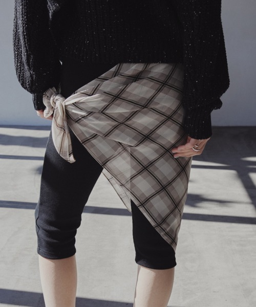 Aunt Marie's（アントマリーズ）の「チェックスカーフ（ストール/ショール・レディース・ブラック/ピンク/ホワイト・FREE）」の9枚目の写真