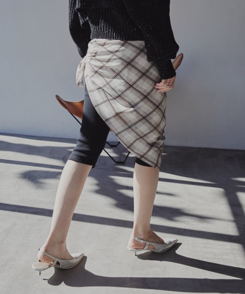 Aunt Marie's（アントマリーズ）の「チェックスカーフ（ストール/ショール・レディース・ブラック/ピンク/ホワイト・FREE）」の8枚目の写真