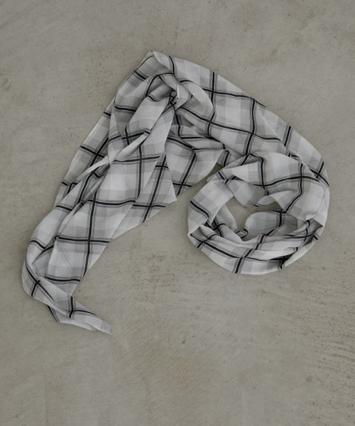 Aunt Marie's（アントマリーズ）の「チェックスカーフ（ストール/ショール・レディース・ブラック/ピンク/ホワイト・FREE）」の22枚目の写真