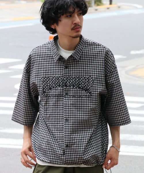 THRASHER апликативная刺繍 (вышитая) футболка реглан с принтом, короткий рукав