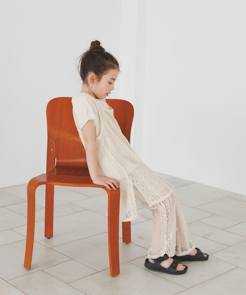 BAYFLOW（ベイフロー）の「[Tシャツ＋ワンピSET(3way)]レースセットワンピース(KIDS)（ワンピース・キッズ・ブラウン/オフホワイト・110cm/130cm/150cm）」の3枚目の写真