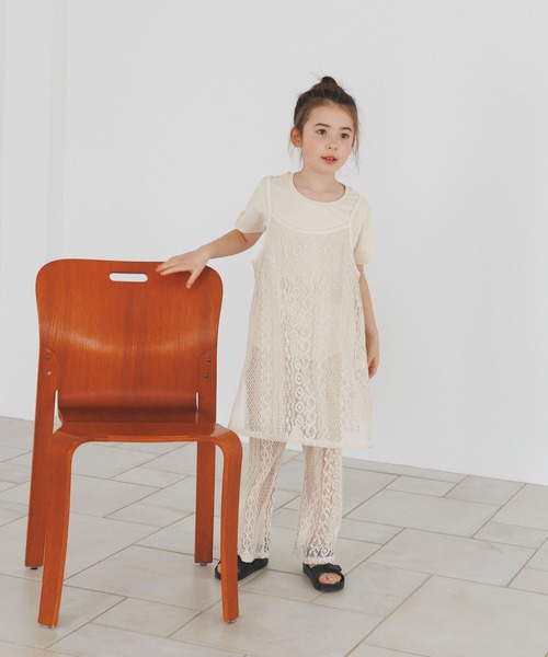 BAYFLOW（ベイフロー）の「[Tシャツ＋ワンピSET(3way)]レースセットワンピース(KIDS)（ワンピース・キッズ・ブラウン/オフホワイト・110cm/130cm/150cm）」の7枚目の写真