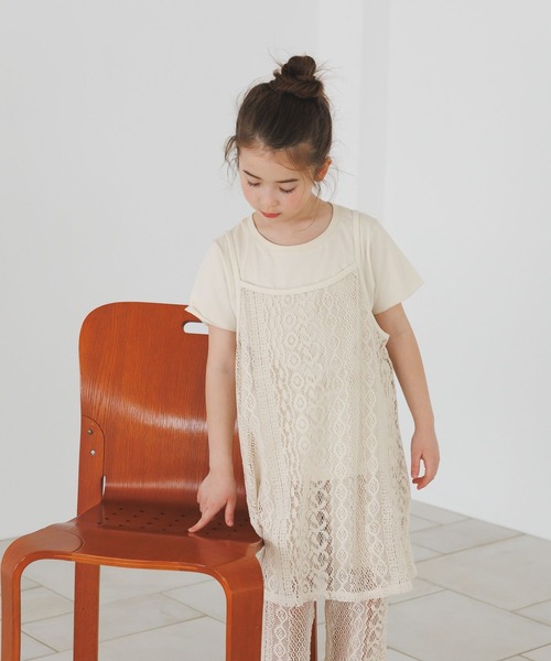 BAYFLOW（ベイフロー）の「[Tシャツ＋ワンピSET(3way)]レースセットワンピース(KIDS)（ワンピース・キッズ・ブラウン/オフホワイト・110cm/130cm/150cm）」の10枚目の写真