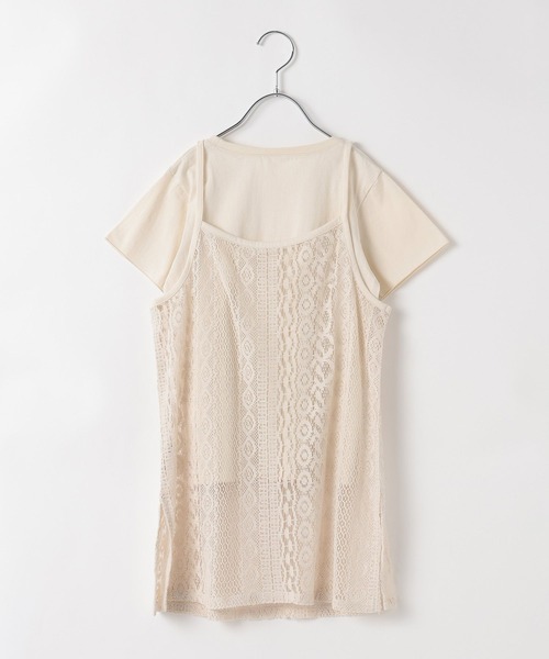 BAYFLOW（ベイフロー）の「[Tシャツ＋ワンピSET(3way)]レースセットワンピース(KIDS)（ワンピース・キッズ・ブラウン/オフホワイト・110cm/130cm/150cm）」の12枚目の写真