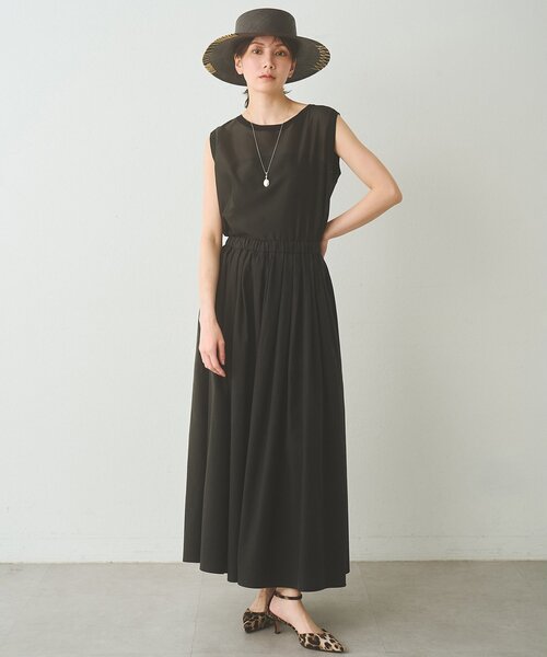 Drawing Numbers（ドローイング ナンバーズ）の「【Drawing Numbers】シャイニーシースルーノースリーブブラウス（シャツ/ブラウス・レディース・ブラック/グレイッシュベージュ/ホワイト・38）」の21枚目の写真