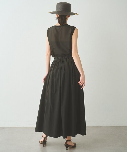 Drawing Numbers（ドローイング ナンバーズ）の「【Drawing Numbers】シャイニーシースルーノースリーブブラウス（シャツ/ブラウス・レディース・ブラック/グレイッシュベージュ/ホワイト・38）」の17枚目の写真