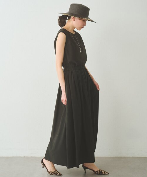 Drawing Numbers（ドローイング ナンバーズ）の「【Drawing Numbers】シャイニーシースルーノースリーブブラウス（シャツ/ブラウス・レディース・ブラック/グレイッシュベージュ/ホワイト・38）」の20枚目の写真