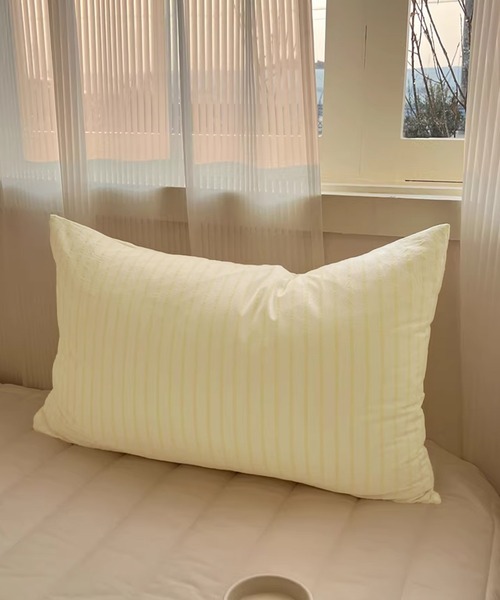 IRADOWL(アイラドール)の「【アイラドール room】パステルストライプ柄枕カバー(寝具・レディース・イエロー/パープル/ライトブルー/ライトグリーン・FREE)」の4枚目の写真