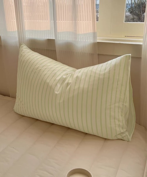 IRADOWL(アイラドール)の「【アイラドール room】パステルストライプ柄枕カバー(寝具・レディース・イエロー/パープル/ライトブルー/ライトグリーン・FREE)」の2枚目の写真