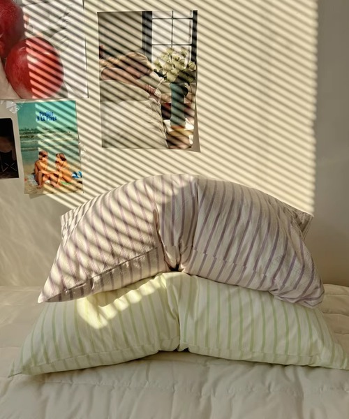 IRADOWL(アイラドール)の「【アイラドール room】パステルストライプ柄枕カバー(寝具・レディース・イエロー/パープル/ライトブルー/ライトグリーン・FREE)」の11枚目の写真