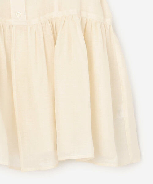 LE GLAZIK（ルグラジック）の「LE GLAZIK | ラミー ギャザーフレアシャツ WOMEN（シャツ/ブラウス・レディース・ブラック/アイボリー・36）」の9枚目の写真