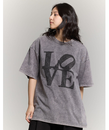 PHILIPPAKER（フィリップペイカー）の「ビエムシー ラブ 半袖Tシャツ ピグメントヴィンテージグレー（Tシャツ/カットソー）」