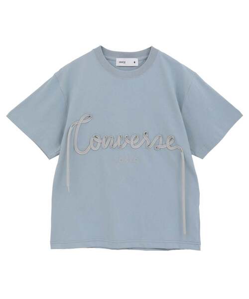CONVERSE TOKYO(コンバーストウキョウ)の「SPINDLE LOGO TEE(Tシャツ/カットソー・レディース・ピンク/ホワイト/ブラック/ブルー/バーガンディー・SMALL/MEDIUM)」の3枚目の写真
