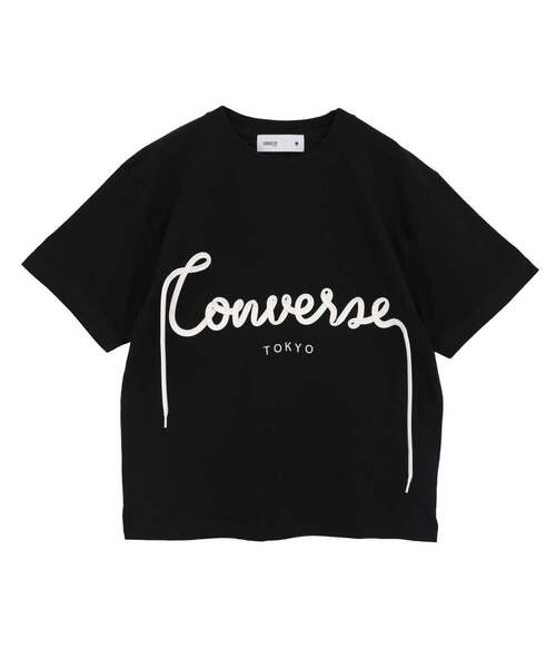 CONVERSE TOKYO(コンバーストウキョウ)の「SPINDLE LOGO TEE(Tシャツ/カットソー・レディース・ピンク/ホワイト/ブラック/ブルー/バーガンディー・SMALL/MEDIUM)」の1枚目の写真