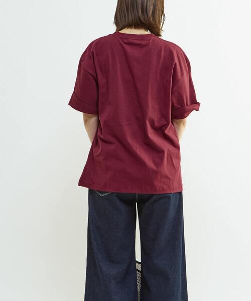 CONVERSE TOKYO(コンバーストウキョウ)の「SPINDLE LOGO TEE(Tシャツ/カットソー・レディース・ピンク/ホワイト/ブラック/ブルー/バーガンディー・SMALL/MEDIUM)」の8枚目の写真
