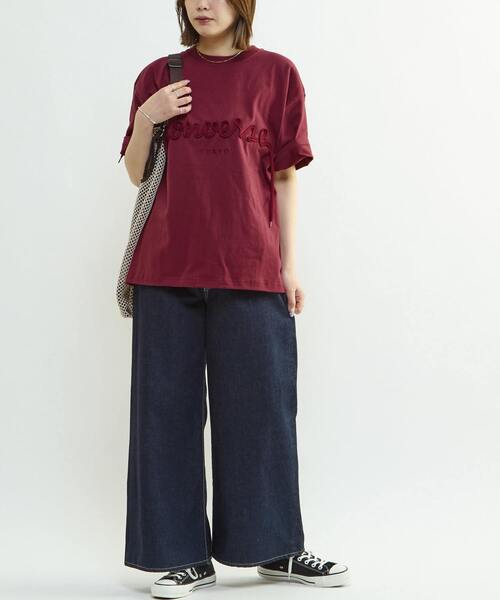 CONVERSE TOKYO(コンバーストウキョウ)の「SPINDLE LOGO TEE(Tシャツ/カットソー・レディース・ピンク/ホワイト/ブラック/ブルー/バーガンディー・SMALL/MEDIUM)」の9枚目の写真