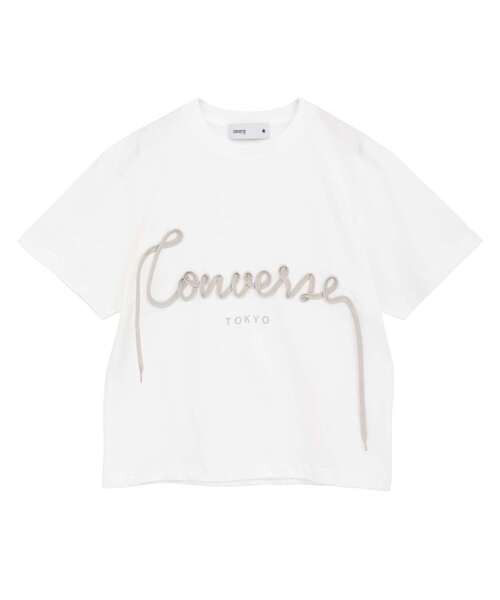 CONVERSE TOKYO(コンバーストウキョウ)の「SPINDLE LOGO TEE(Tシャツ/カットソー・レディース・ピンク/ホワイト/ブラック/ブルー/バーガンディー・SMALL/MEDIUM)」の15枚目の写真