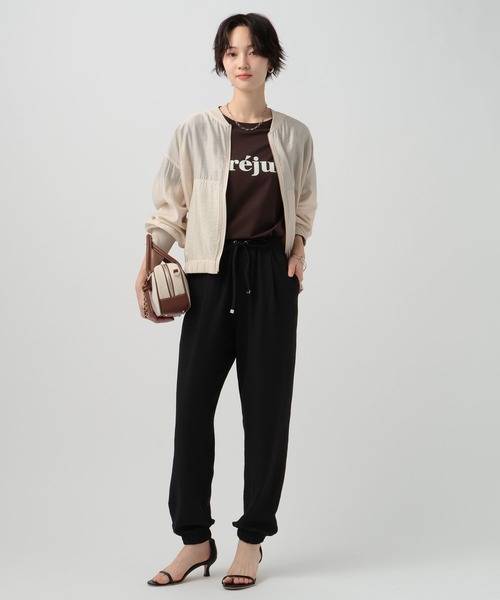 BAYFLOW（ベイフロー）の「[セミストレートシルエットで登場!!]RPタックジョガーパンツ（その他パンツ・レディース・グレイッシュベージュ/カーキ/ピンク/ブラック・SMALL/MEDIUM/LARGE/X-SMALL）」の9枚目の写真