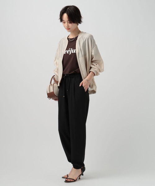 BAYFLOW（ベイフロー）の「[セミストレートシルエットで登場!!]RPタックジョガーパンツ（その他パンツ・レディース・グレイッシュベージュ/カーキ/ピンク/ブラック・SMALL/MEDIUM/LARGE/X-SMALL）」の10枚目の写真