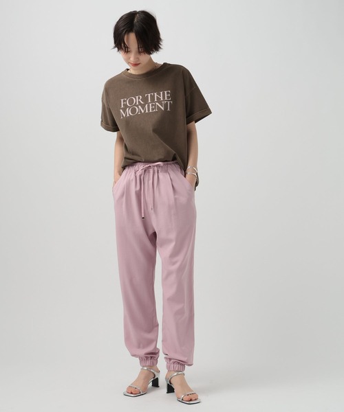 BAYFLOW（ベイフロー）の「[セミストレートシルエットで登場!!]RPタックジョガーパンツ（その他パンツ・レディース・グレイッシュベージュ/カーキ/ピンク/ブラック・SMALL/MEDIUM/LARGE/X-SMALL）」の14枚目の写真