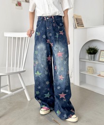 SOLLON. | カラフルスターデニムパンツ(デニムパンツ)