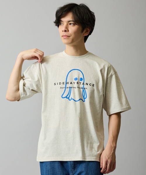 En serio TOKYO(エンソリオトーキョー)の「【SIDEWAYSTANCE】オバケ半袖Tシャツ 70711(Tシャツ/カットソー・メンズ・オートミール/ブラック/ホワイト・MEDIUM/SMALL/X-LARGE/LARGE)」の3枚目の写真