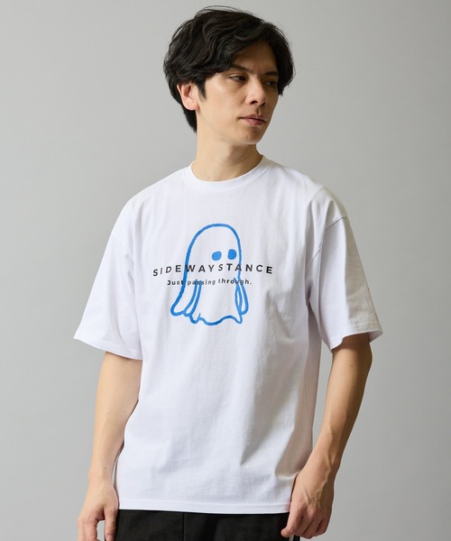 En serio TOKYO(エンソリオトーキョー)の「【SIDEWAYSTANCE】オバケ半袖Tシャツ 70711(Tシャツ/カットソー・メンズ・オートミール/ブラック/ホワイト・MEDIUM/SMALL/X-LARGE/LARGE)」の1枚目の写真