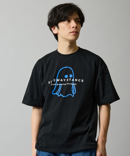 En serio TOKYO(エンソリオトーキョー)の「【SIDEWAYSTANCE】オバケ半袖Tシャツ 70711(Tシャツ/カットソー・メンズ・オートミール/ブラック/ホワイト・MEDIUM/SMALL/X-LARGE/LARGE)」の2枚目の写真