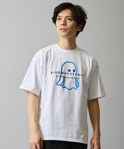 En serio TOKYO(エンソリオトーキョー)の「【SIDEWAYSTANCE】オバケ半袖Tシャツ 70711(Tシャツ/カットソー・メンズ・オートミール/ブラック/ホワイト・MEDIUM/SMALL/X-LARGE/LARGE)」の4枚目の写真