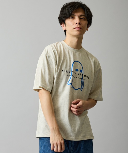 En serio TOKYO(エンソリオトーキョー)の「【SIDEWAYSTANCE】オバケ半袖Tシャツ 70711(Tシャツ/カットソー・メンズ・オートミール/ブラック/ホワイト・MEDIUM/SMALL/X-LARGE/LARGE)」の20枚目の写真