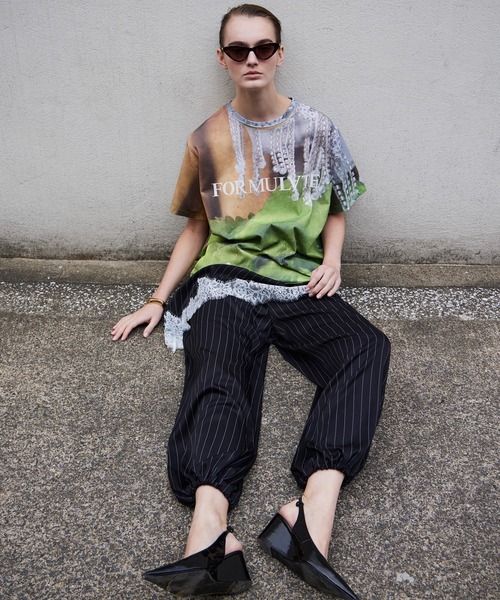 MAISON SPECIAL（メゾンスペシャル）の「Wrap Satin Lace Pants/ラップ
