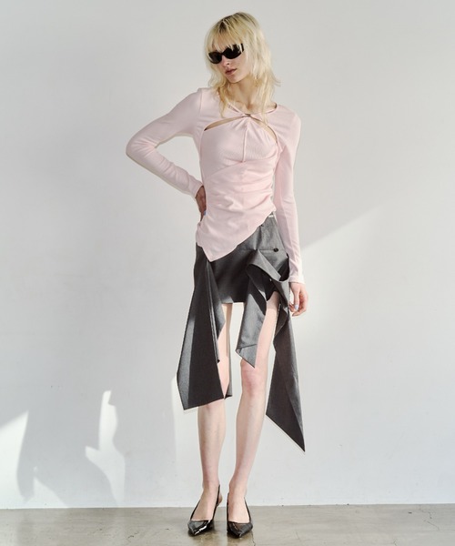 JOSE MOON(ジョゼムーン)の「CROSS PLATE TOPS/クロスプレートトップス(Tシャツ/カットソー・レディース・ブラック/ピンク/グリーン/ホワイト・FREE)」の12枚目の写真