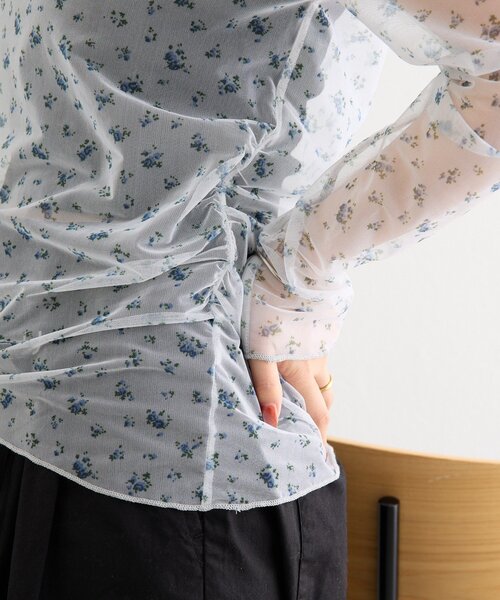 mystic(ミスティック)の「【3色展開/レイヤードスタイルにも◎】プリントシアーロンT(Tシャツ/カットソー・レディース・オフホワイト/アイボリー/ブラック・FREE)」の15枚目の写真
