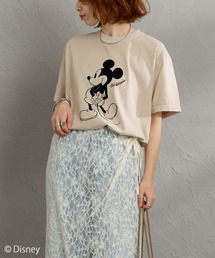 GOOD ROCK SPEED（グッドロックスピード）の「【WEB先行予約】[GOOD ROCK SPEED グッドロックスピード] 別注   MICKEY MOUSE   フロッキープリントTシャツ   ディズニー（Tシャツ/カットソー）」
