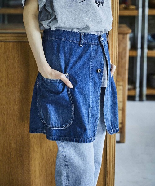 orSlow(オアスロウ)の「orSlow | デニム オーバーラップスカート WOMEN(デニムスカート・レディース・ブルー・1)」の17枚目の写真