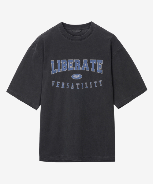 MINDBRIDGE(マインドブリッジ)の「ピグメントレタリングオーバーサイズTシャツ MYTS3150(Tシャツ/カットソー・メンズ・ダークグレー・100/110/95/105)」の4枚目の写真