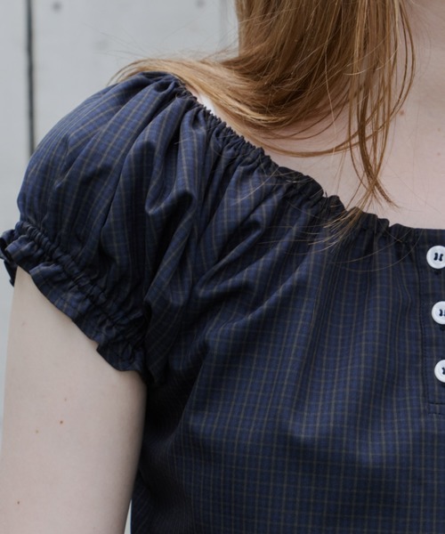 GIUNON(ジウノン)の「2way henley neck blouse / 2way ヘンリーネックブラウス(シャツ/ブラウス・レディース・グレー/ブルー/ホワイト・FREE)」の18枚目の写真