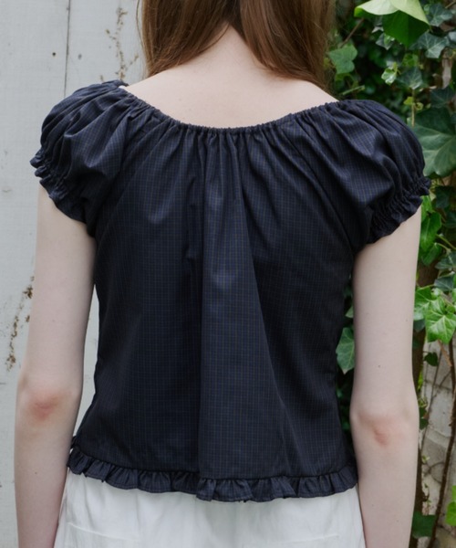 GIUNON(ジウノン)の「2way henley neck blouse / 2way ヘンリーネックブラウス(シャツ/ブラウス・レディース・グレー/ブルー/ホワイト・FREE)」の22枚目の写真