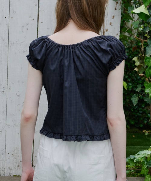 GIUNON(ジウノン)の「2way henley neck blouse / 2way ヘンリーネックブラウス(シャツ/ブラウス・レディース・グレー/ブルー/ホワイト・FREE)」の21枚目の写真