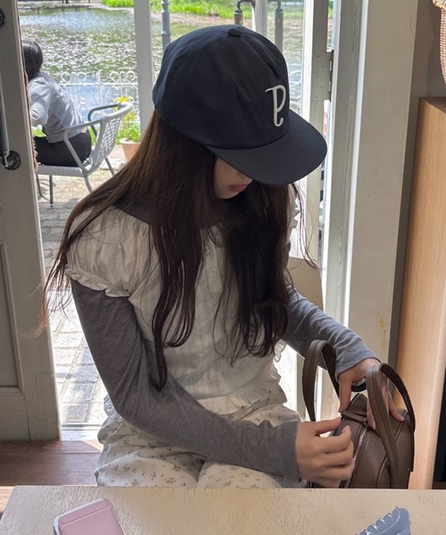 GIUNON(ジウノン)の「2way henley neck blouse / 2way ヘンリーネックブラウス(シャツ/ブラウス・レディース・グレー/ブルー/ホワイト・FREE)」の10枚目の写真