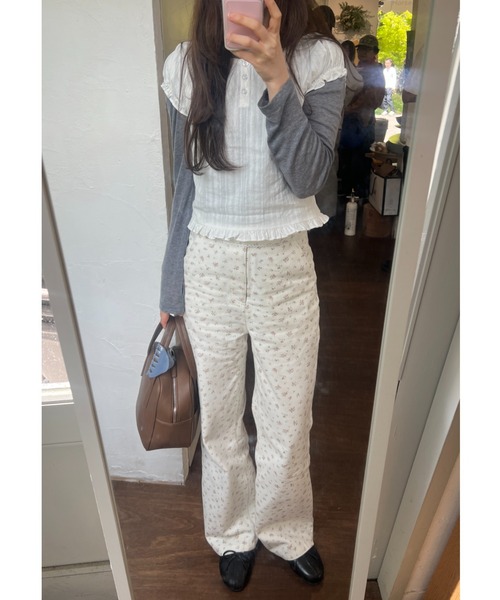 GIUNON(ジウノン)の「2way henley neck blouse / 2way ヘンリーネックブラウス(シャツ/ブラウス・レディース・グレー/ブルー/ホワイト・FREE)」の11枚目の写真
