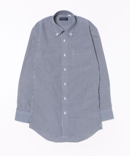 TOKYO SHIRTS(トウキョウシャツ)の「【吸水速乾】 形態安定ノンアイロン ボタンダウン 長袖ビジネスワイシャツ(ビジネスシャツ・メンズ・ネイビー・首回り37cm-裄丈80cm/首回り37cm-裄丈84cm/首回り39cm-裄丈80cm/首回り39cm-裄丈84cm/首回り41cm-裄丈82cm/首回り41cm-裄丈86cm/首回り42cm-裄丈82cm/首回り42cm-裄丈86cm/首回り43cm-裄丈82cm/首回り43cm-裄丈86cm)」の6枚目の写真
