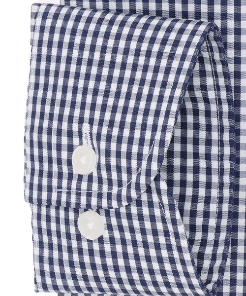 TOKYO SHIRTS(トウキョウシャツ)の「【吸水速乾】 形態安定ノンアイロン ボタンダウン 長袖ビジネスワイシャツ(ビジネスシャツ・メンズ・ネイビー・首回り37cm-裄丈80cm/首回り37cm-裄丈84cm/首回り39cm-裄丈80cm/首回り39cm-裄丈84cm/首回り41cm-裄丈82cm/首回り41cm-裄丈86cm/首回り42cm-裄丈82cm/首回り42cm-裄丈86cm/首回り43cm-裄丈82cm/首回り43cm-裄丈86cm)」の3枚目の写真