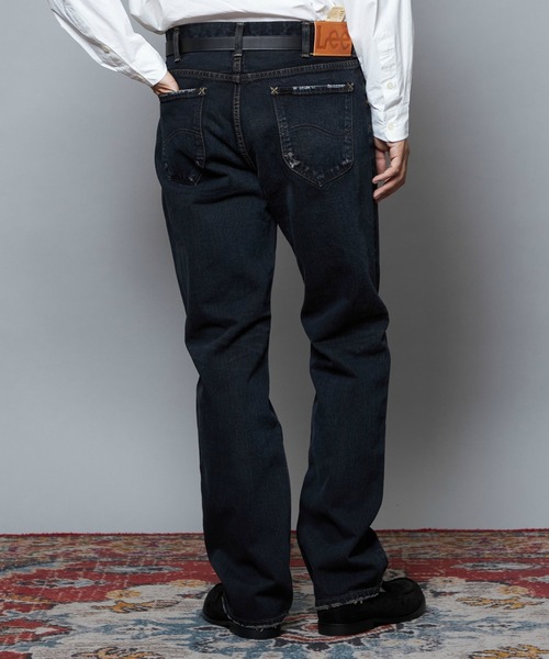 Lee（リー）の「Lee/リー AMERICAN RIDERS 101Z ストレートジーンズ 【ブラウンオーバーダイ】セットアップ対応（デニムパンツ・メンズ・ブラウン・30/34/28/32/36）」の6枚目の写真