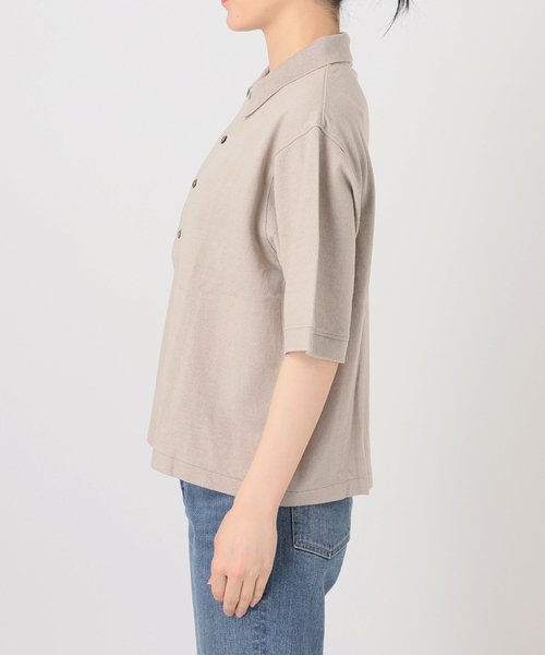 FRAMeWORK(フレームワーク)の「LOEFF/ロエフ 別注リネンコットンポロシャツ(Tシャツ/カットソー・レディース・ベージュ・FREE)」の13枚目の写真