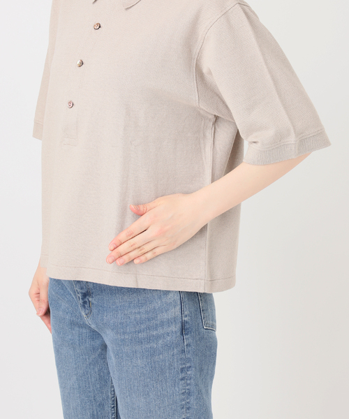 FRAMeWORK(フレームワーク)の「LOEFF/ロエフ 別注リネンコットンポロシャツ(Tシャツ/カットソー・レディース・ベージュ・FREE)」の17枚目の写真