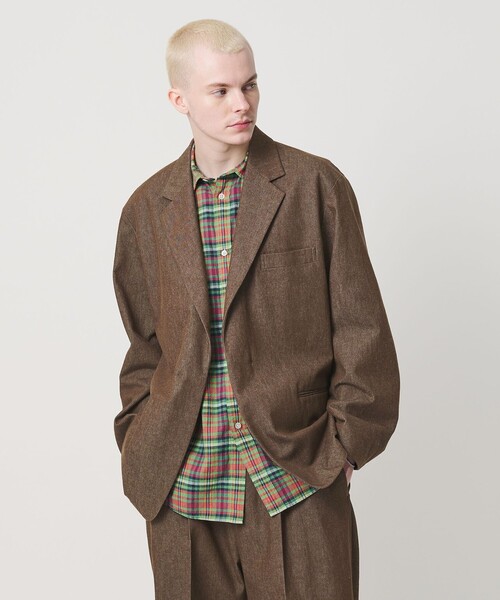 UNITED ARROWS & SONS（ユナイテッドアローズアンドサンズ）の「＜UNITED ARROWS & SONS＞ CLR/DENIM MAGNET JACKET/テーラードジャケット（テーラードジャケット・メンズ・ダークブラウン/ブラック・S/L/XL/M）」の3枚目の写真