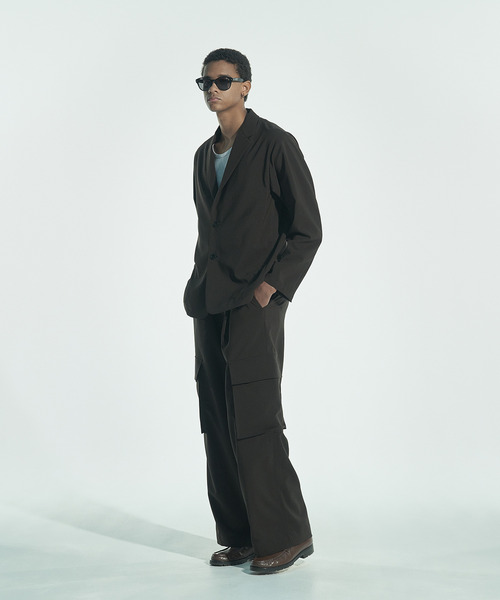 VICTIM（ヴィクティム）の「VICTIM ヴィクティム / BUGGY CARGO SLACKS リネンライクバギーカーゴスラックス / VTM-26-P-002（スラックス・メンズ・ブラック/ネイビー/ブラウン・1/2/3）」の4枚目の写真